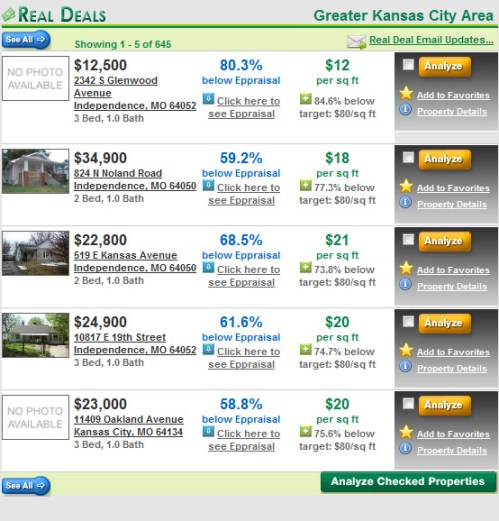 Kansas city foreclosure home deals
